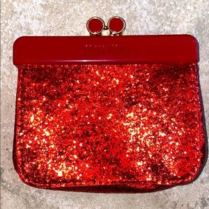 Miu Miu Cosmetics Clutch in Red Sparkles